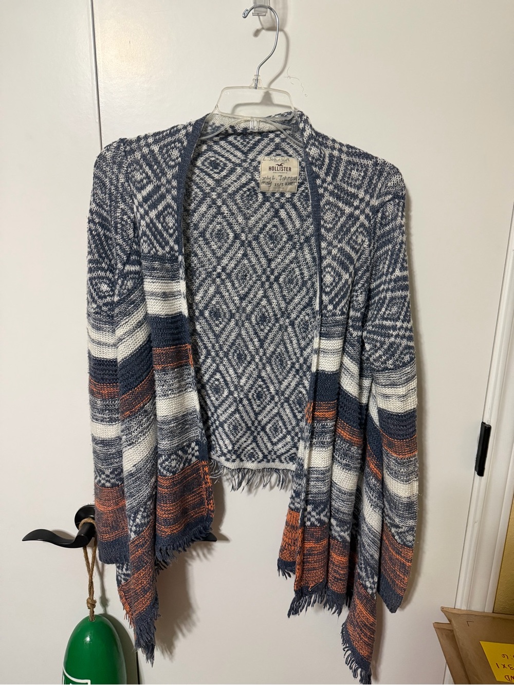 Hollister Open-Front Fringe Cardigan - XS/S
